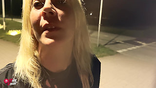 Horny Slut Fucked in the Middle of the Train Station!!