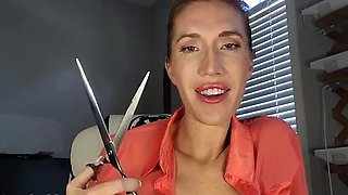 LinaBlackly - Boss Lina Cuts Your Hair - Then Face Fucked