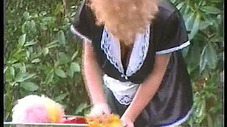 Young French Maid Outdoors
