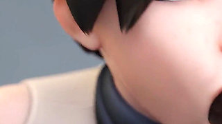 Tracer Gets Bored and Services Two Bbcs - Premium 3D Overwatch Animation