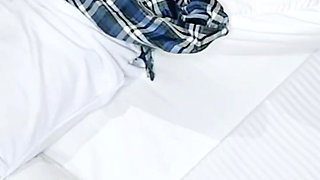 College Girl Visits Teacher at Home and Lets Him Touch Her