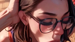 Ai Anime Cheerleader Seduction - POV Blowjob & Explosive Ending!