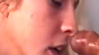 Blonde Slut Deepthroats BBC Dripping Sloppy Cum Everywhere