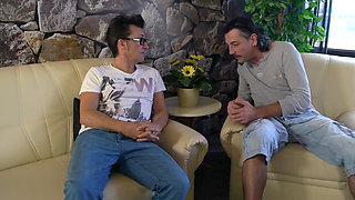 Sexy blonde MILF enjoying in threesome double penetration fuck