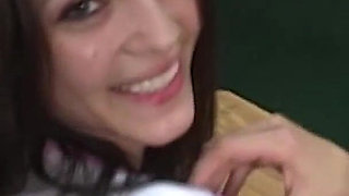 Teen Student Sucked Cock Deep in the Classroom