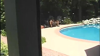 Black and white licking fucking big dick sucking in the garden