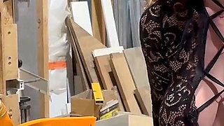 A Hot Carpenter Fucks Me Deep in His Workshop