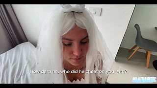 Runaway Bride Gets Fucked Doggystyle and Gets a Juicy Load of Cum in Her Mouth