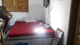 Round Butt and Smooth Pussy Has Already Received Him at Her Home Falling with Her Mouth on His Big Cock