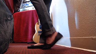 Shoeplay Puckered Feet Ballet Flats