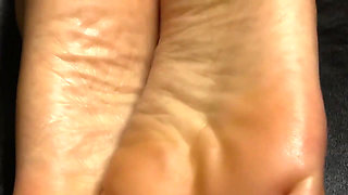 Extreme Close-up of Pink Foxx's Soles