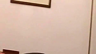 Sexy Skinny Secretary Fucked and Cumshot on Beautiful Pussy by a Big Vintage Cock