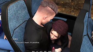 Taboo University - Super hot Punk Woman Gives Me a Hj Inwards a Public Bus - THREE DIMENSIONAL Porno Games