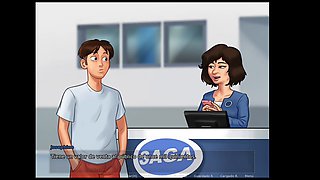 Summertime saga, big tits, college girl