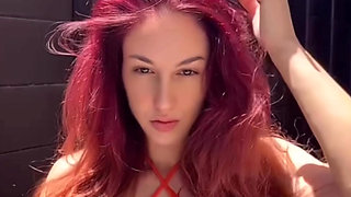 Italian Long hair big boobs Stepmom Artemisia Love smoking session outdoor