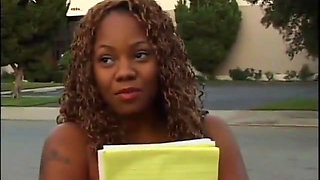 Black stud bangs a black babe hard after licking her pussy