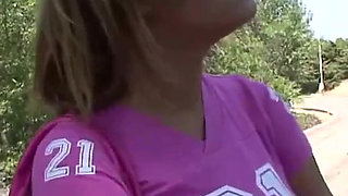 Gorgeous busty teen is getting fucked by a lucky guy