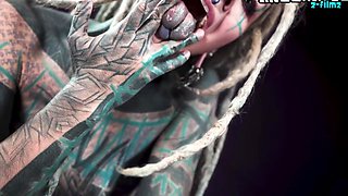 Pierced Alt Chick Sloppy Blowjob And Hardcore Anal