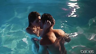 Seth Gamble's Wild Passion in a Steamy Pool Night