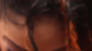 Young ebony teen sucks dick in the backyard