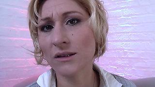 Mature blonde slut loves to masturbate with big sex toys