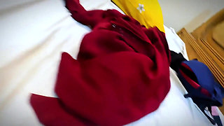 She Lost a Game with Me, Now Its Her Punishment as Naked on Bed & I Start Handjob by See Her