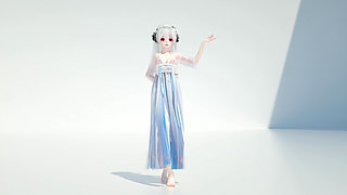 [mmd] Weak Sound - Flower Shade Transparent and Erotic Ancient Style Hanfu Particle Special Effects Flowing Water