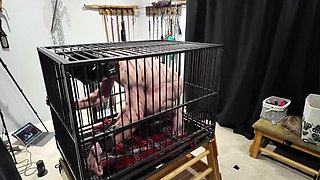 Secretary Femdom Outtakes: BBW Mistress Humiliates Caged Slave in 4K