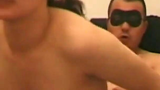 Young Busty Masked Secretary Fucked Doggy Style and Cummed on Back by Huge Amateur Cock