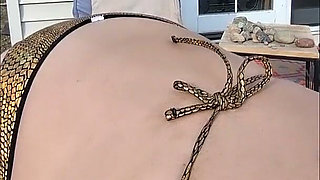 Relaxing Outside in My Bikini. the My Hairy Pussy Started Tingling, Then I Needed to Masturbate