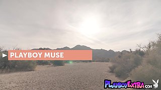 Confident muse reveals her hairy pussy