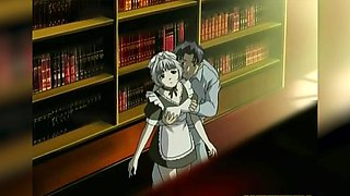 Anal action in a maid's costume, all while she gets fingerbanged