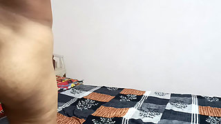 Desi village Bhabhi share a bed with dever