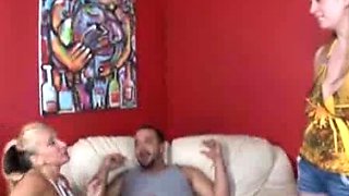 Big titted teen Kali introduces Gina to her new BF. The
