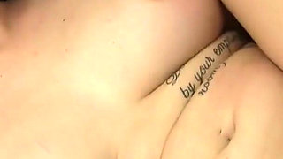 Hot brunette with big boobs gets to fuck cock and swallows cum