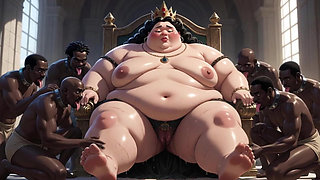 Massive BBW Mistress Full Body Worship - Slaves Lick Her to Ecstasy