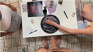 Leon Lambert In The Cum Contest Two Girls Hot Cfnm Dice Challenge With Precum Weighing Try Not To Cum Style Stroking