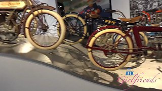 Day Date with Remi Raw at the car museum and back at the room sucking cock: Porn