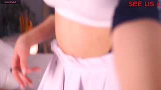 Blonde College Girl's Day Unfolds in Solo Seduction