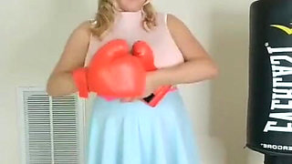 Boxing Topless and Punching My Boobs! Would You Like to Fight Me?