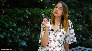 Evgeniya Is Smoking Strong Cigarette