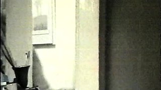 Sexy babe in vintage dress cleans cock off