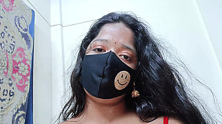 Indian Bengali girl squeezed her small breasts and sucked my dick