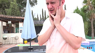 47yo Busty Mature MILF Marie Fucks the Pool Boy