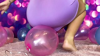 Roxy Deville masturbating her ass with a glass toy
