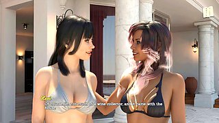 Interactive erotic tale featuring a busty brunette first-timer