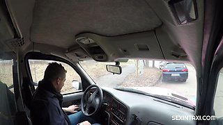 Sexy Student Lady Gang Hooks Up with Steve Q for Cash in Taxi: Wild Blowjob, Hardcore Doggy Pounding