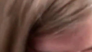 Blonde Teen Megan Secretly Gives Her Step Brother a Blowjob and Gets Covered in Cum