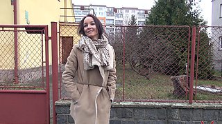 Brunette Francys in a steamy Brazilian road trip, sucking cock and riding hard