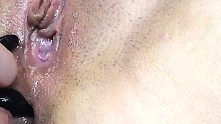 Anal Stretching with Butt Plugs in Glitter Fishnet Tights!